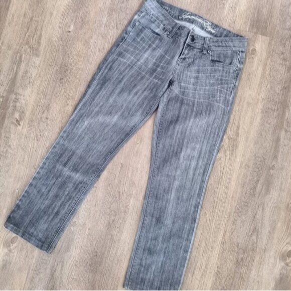 American Eagle gray straight leg jeans - Picture 2 of 5
